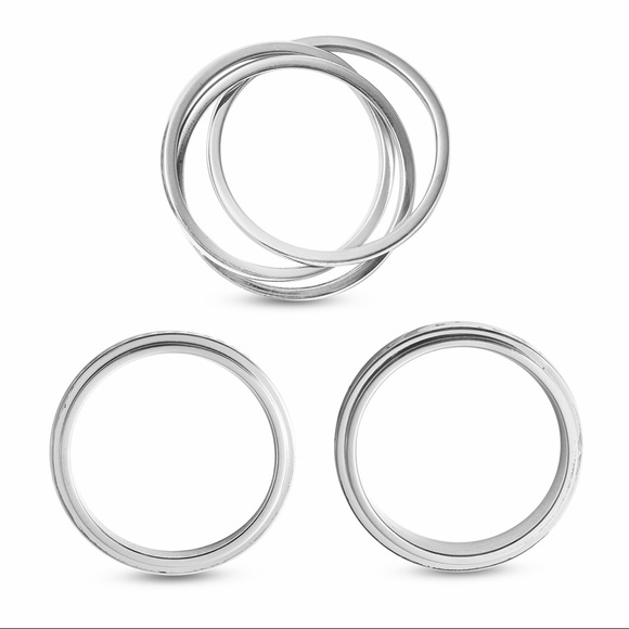 Stainless Steel Spinner Rings, Anxiety Rings, Fidget Rings - Picture 4 of 5